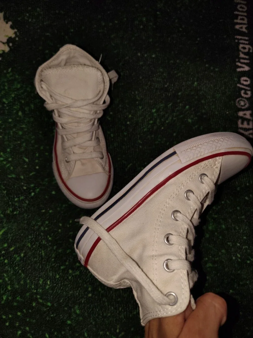 Converse White High-Top Sneakers Kids size 12